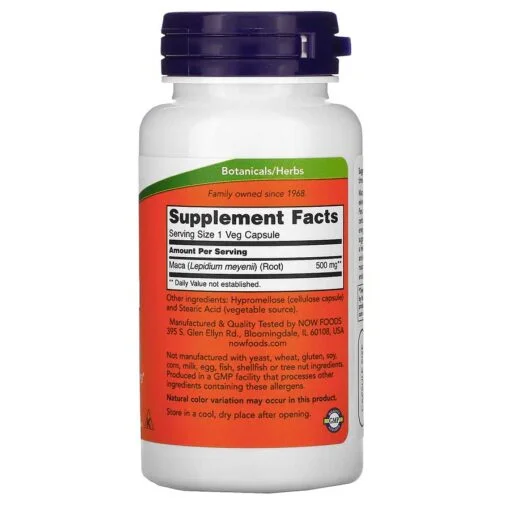 laMaca, 500 mg, 100 capsules végétariennes, Now Foods – Image 2