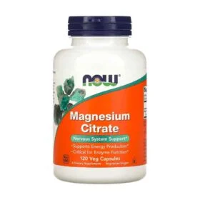 Citrate de magnésium, 120 capsules végétariennes , NOW Foods,