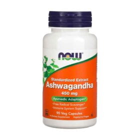 NOW Foods, Ashwagandha, Extrait standardisé, 450 mg, 90 capsules végétariennes