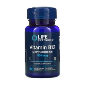 Life Extension, Vitamine B12, méthylcobalamine, 500 Mcg, 100 pastilles végétariennes
