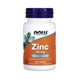 NOW Foods, Zinc, 50 mg, 100 comprimés