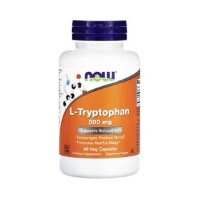 L-tryptophane, 500 mg, 60 capsules végétariennes , NOW Foods