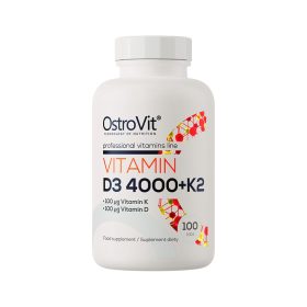 OstroVit Vitamine D3 4000 IU + K2 100 comprimés