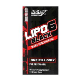 Nutrex Research, LIPO-6 Black, Ultraconcentré, 60 capsules noires
