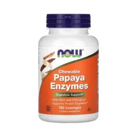 Enzymes de papaye à croquer, 180 pastilles , NOW Foods