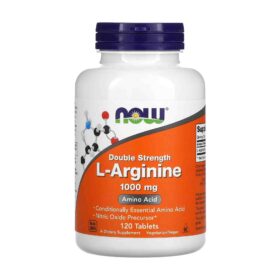 NOW Foods, L-arginine, Double efficacité, 1000 mg, 120 comprimés