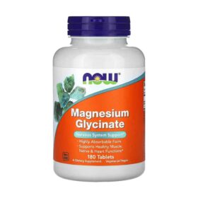 NOW Foods, Glycinate de magnésium 180 comprimés