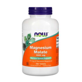 Malate de magnésium, 1000 mg, 180 comprimés , NOW Foods