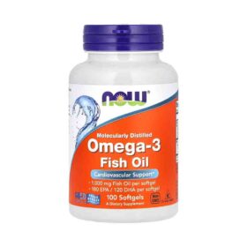 NOW Foods, Huile de poisson riche en oméga-3, (1000 mg par capsule à enveloppe molle)