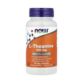NOW Foods, L-théanine, 100 mg, 90 gélules végétales