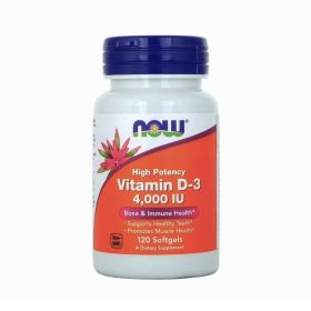 Vitamine D3 4000 IU – 120 capsules ,Now foods