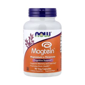 NOW Foods Magtein Magnesium L-Threonate 90 Veg Capsules