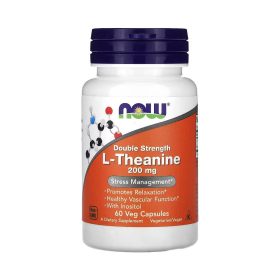 NOW Foods L-Theanine – 200 mg - 60 Capsules Végétales