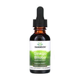 Extrait liquide de ginkgo biloba, sans alcool et sans sucre, 29,6 ml, Swanson