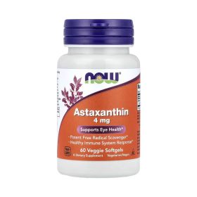 NOW Foods Astaxanthine 4 mg – 60 capsules molles
