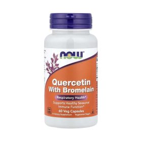 NOW Foods Quercétine + Bromélaïne – 60 capsules végétales