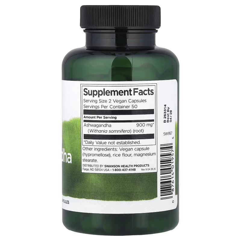 Ashwagandha Full Spectrum® , 450 mg, 100 capsules , Swanson – Image 2