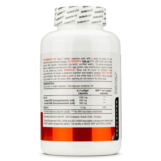 BiotechUSA, Mega Omega 3 90 capsules molles – Image 3