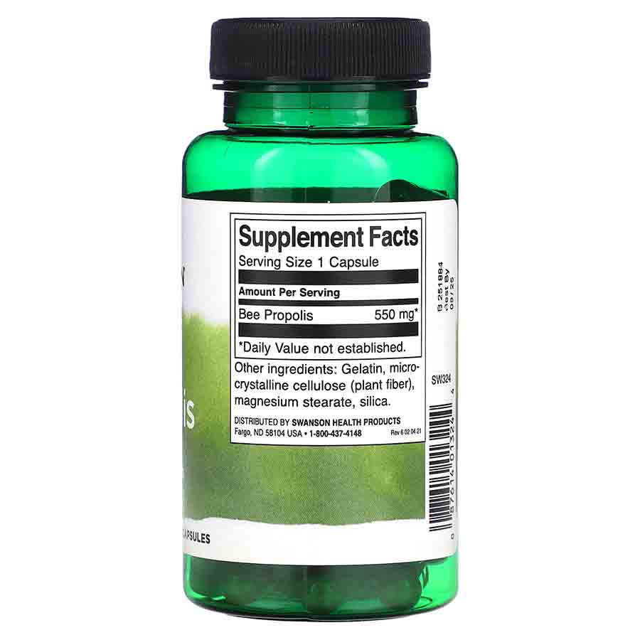 Swanson, Propolis d'abeille, 550 mg, 60 capsules – Image 2