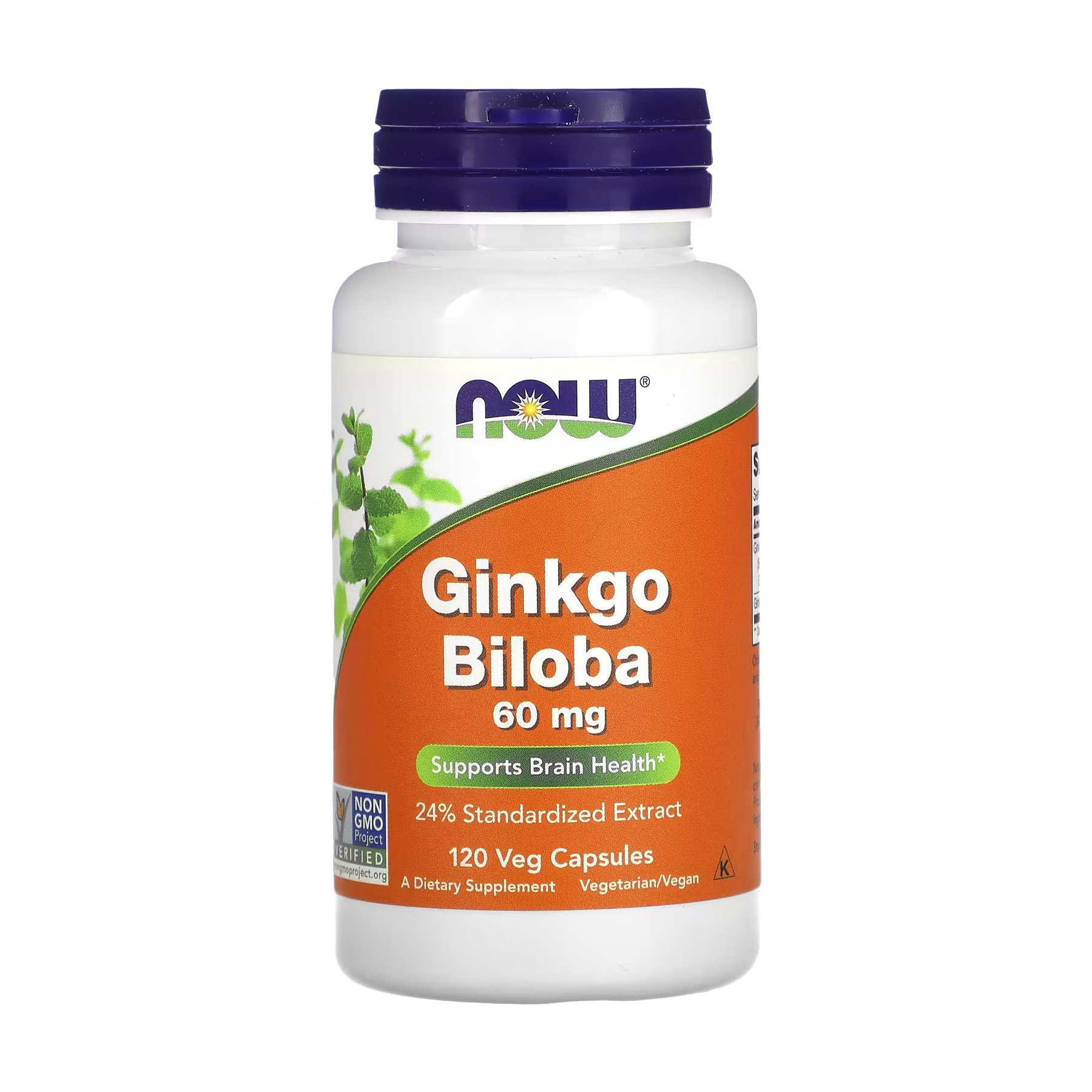 NOW Foods Ginkgo Biloba 60 mg – 120 capsules végétales